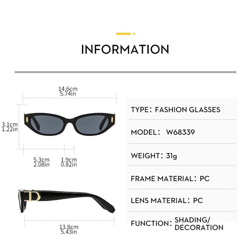 Women's sunglasses, men's and women's fashion small frame sunglasses