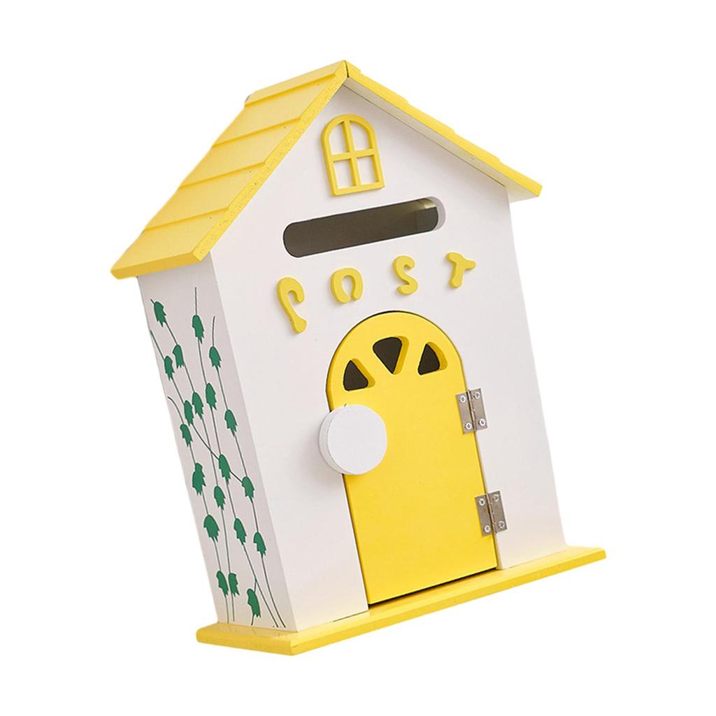 Wood Wall Mounted Mailbox Kindergarten Post Box Sturdy Functional 22x12x32cm Collection Box Decorative Outside Suggestion Box