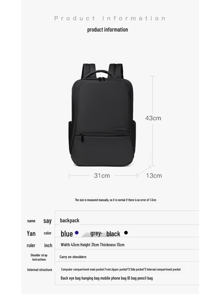 Men's Waterproof Business Backpack - High-End Fashion, Large Capacity, Perfect for Travel and Commute