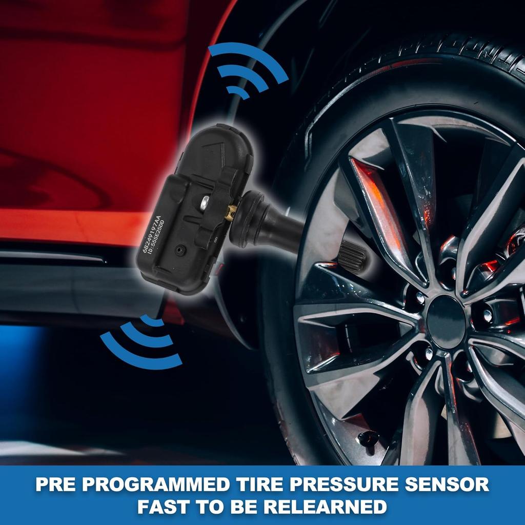 Tire Pressure Sensor No.68249197AA Tire Pressure Monitoring Sensor for Ram 2500 3500 2014-2024