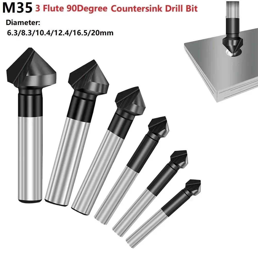 Tool Countersunk Drill Chamfering Tools Cobalt Drill Bit Gold TiAlN 1pcs 3 Flute Countersink Accessories Brand New