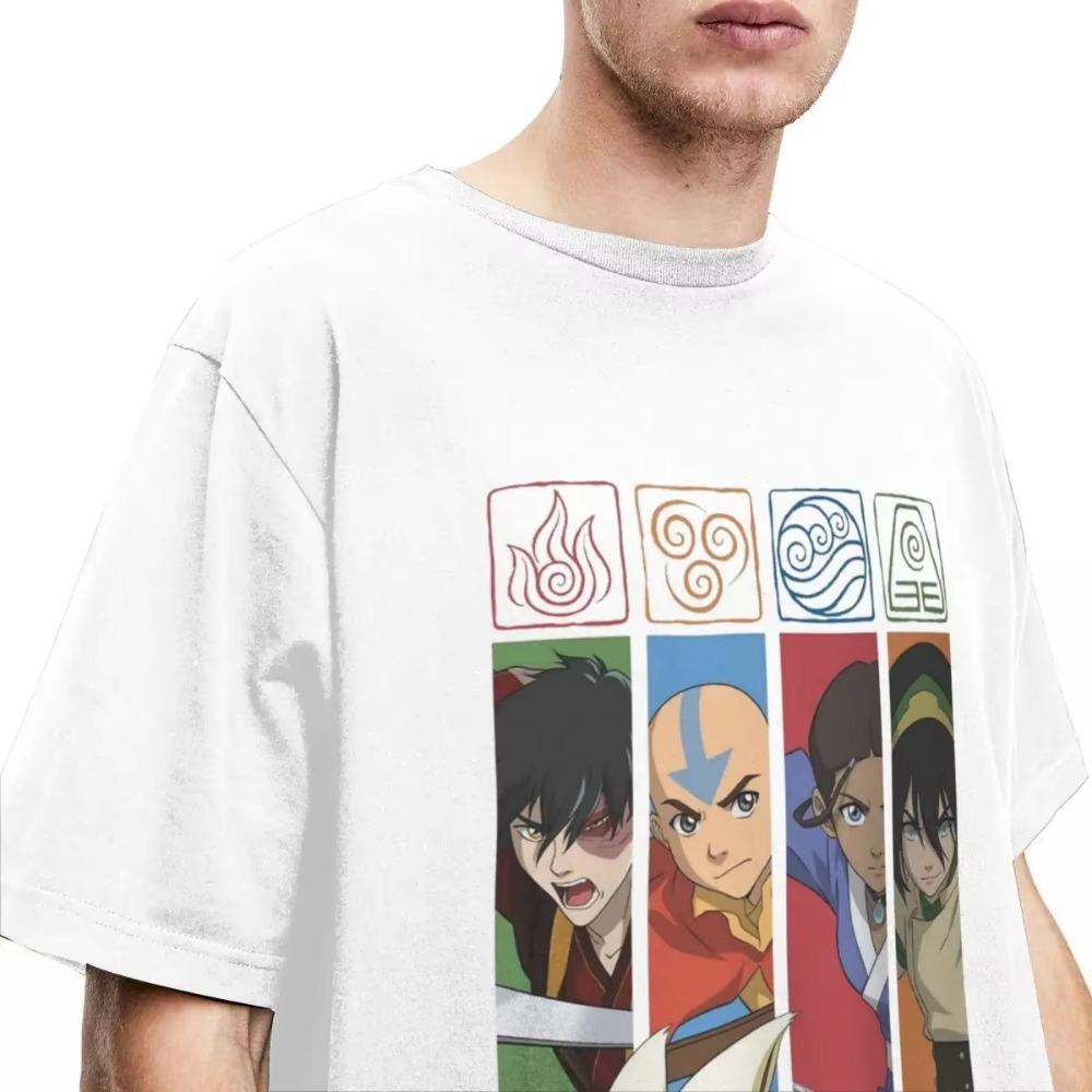 Avatar The Last Airbender Character T Shirt Accessories Men Women Cotton Tee Zuko Aang Katara Graphic Print Shirt Clothing