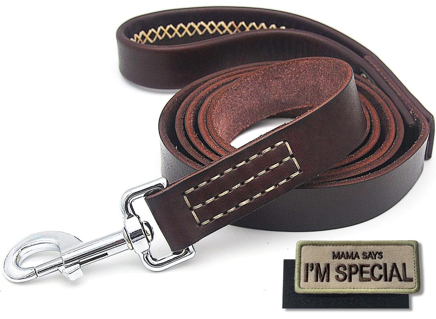 

Genuine Leather Dog for and Small Pet Brown Leash, 1.8M, Large, Medium, Dogs, Multifunctional, Durable, Non-Slip, Supplies,