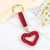 Heart-Shaped Ceramic Diamond Keychain for Women - Valentine's Day Gift