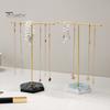 Metal T-shaped Jewelry Display Stand Necklace Holder with Stable Base Necklace Bracelet Storage Rack Jewelry Organizer