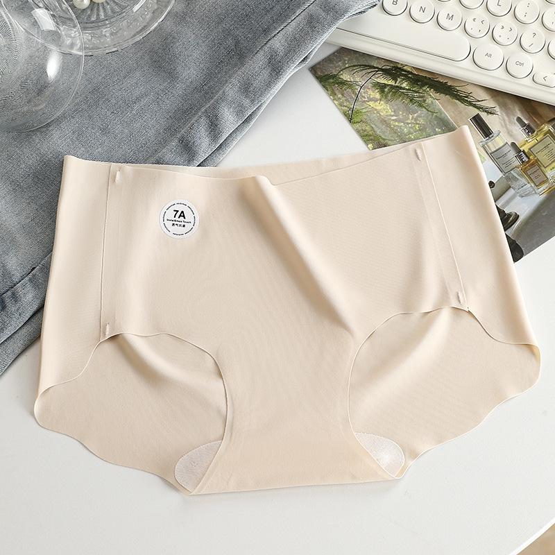 Wavy Comfort: High Elastic Yoga Mid-Waist Antibacterial Cotton Crotch Panties for Women