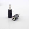 2pcs Stereo Jack Male Plug 3.5mm To Female Plug 2.5mm Converter For Audio PC Phone Headphone Earphone Adapter Cable Jack