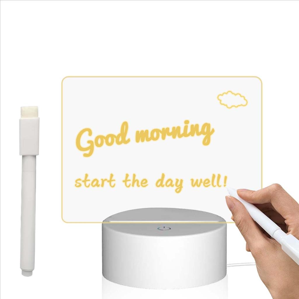 Atmosphere Gift 3D Message Board Night Light Creative Bedroom Bedhead DIY Transparent USB Handwritten Tablet Desk Lamp