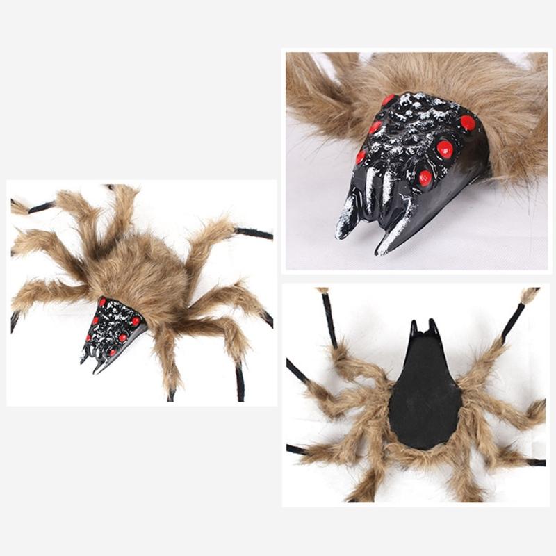 Plüschspinne Aprilscherz Requisiten Streichspielzeug mit Riesengröße Simulationsspinne Neuheit Spielzeug zur Unterhaltung Partydekoration