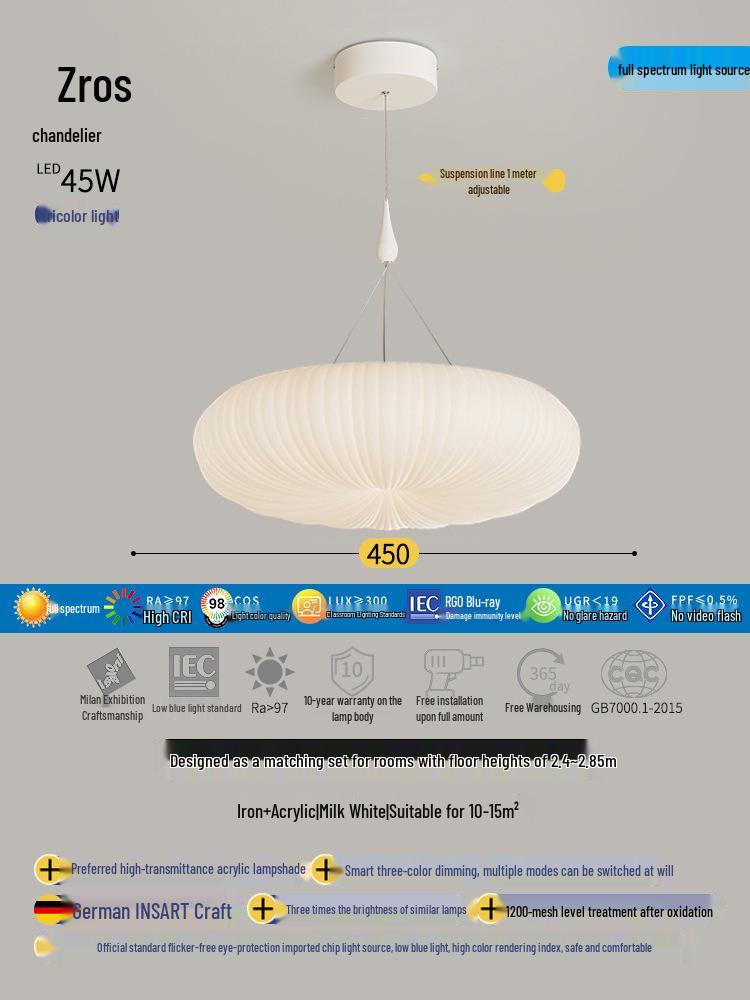 Modern Minimalist Pumpkin Ceiling Light for Bedroom, Dining Room, Study, or Kids' Room