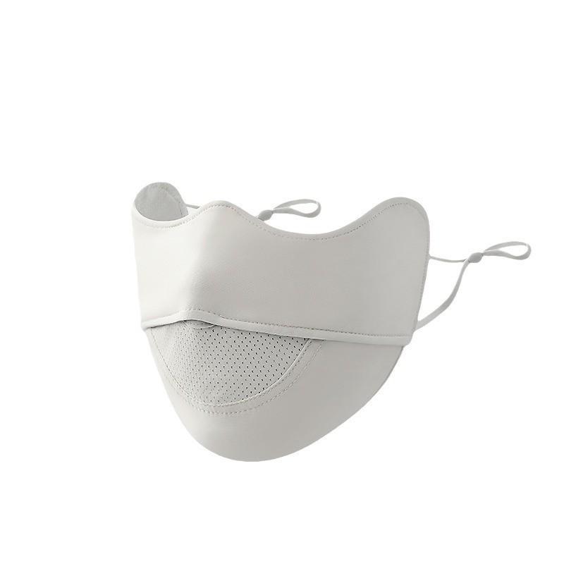 Ice Silk Sunscreen Mask, Female, Summer, Cool and Breathable, Eye Protection, UV Protection, Facial Contouring, Breathable Hole Mask