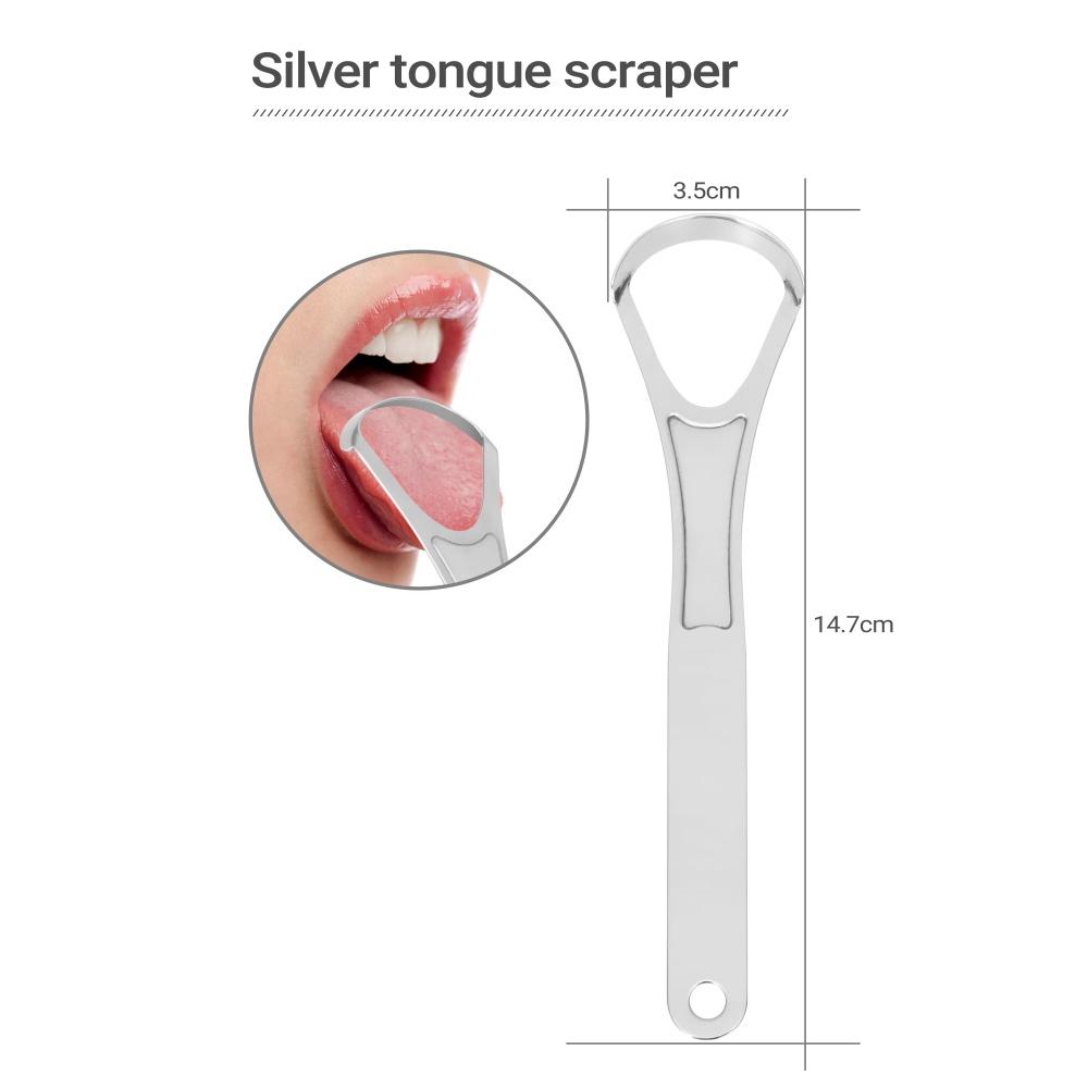 1 Pc Stainless Steel Tongue Scraper Tongue Plate For Removing Bad Breath Tongue Coating Cleaner Brush Oral Care Tool