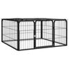 Vidaxl Dog Pen, 4 Panels, Black, 100X50 Cm, Steel