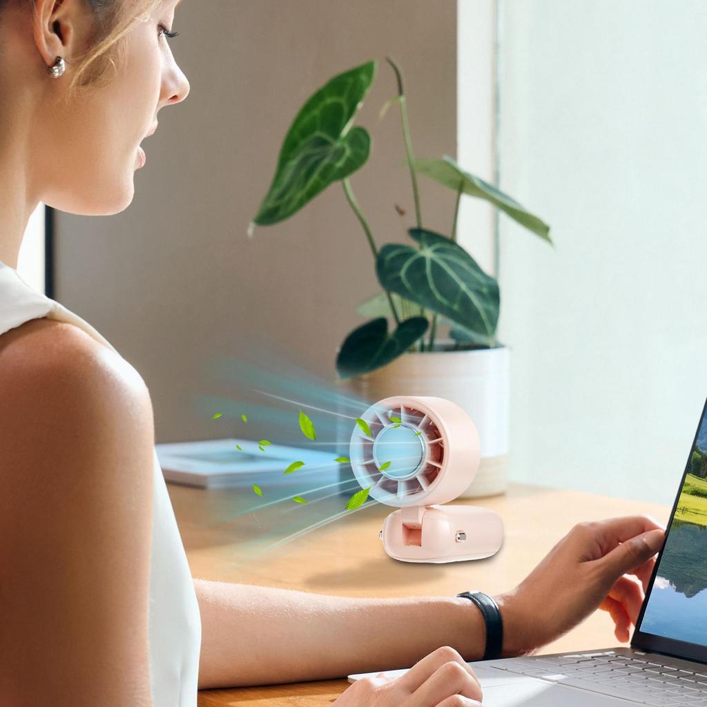 Portable Handheld Fan Personal Small Fan LED Display Lightweight Foldable Cooling Device With Adjustable Speeds For Hot Weather