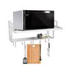 Raumaluminium Doppellagig Hängend Mikrowellenofen-Regal Ständer Küchenlagerregal Organizer