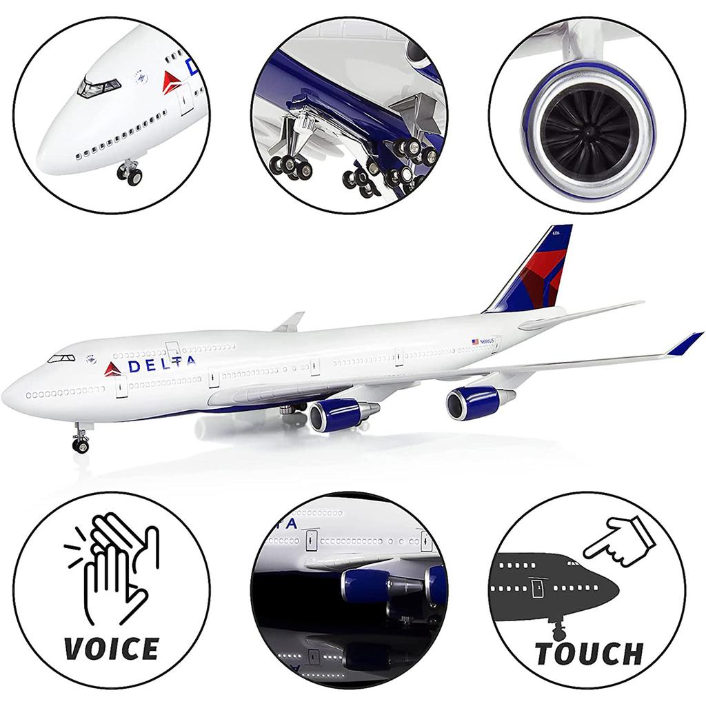 1/300 Diecast Airplanes American Delta Airplane Model Airplane Boeing 747 Model Plane for Adults Collection Office Desktop Decor