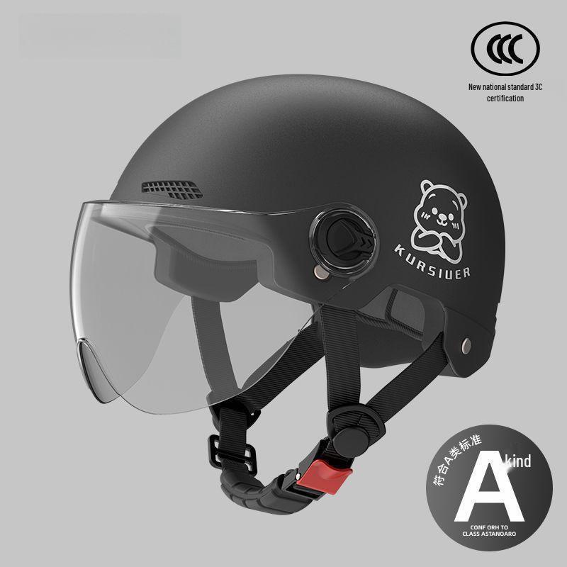 Certified Electric Battery Car Helmet for Men and Women - Universal Summer Sun Hat, All-Season Half Helmet
