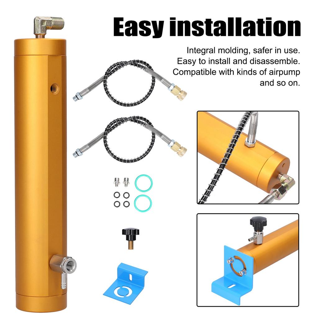 30Mpa Oil Water Separator Easy To Install Aluminum Air Compressor Pump High Pressure Filter