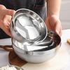 Zhishi 12cm Kids Double-Layer Anti-Scald 316 Stainless Steel 3-Bowl Set (2-Pack)