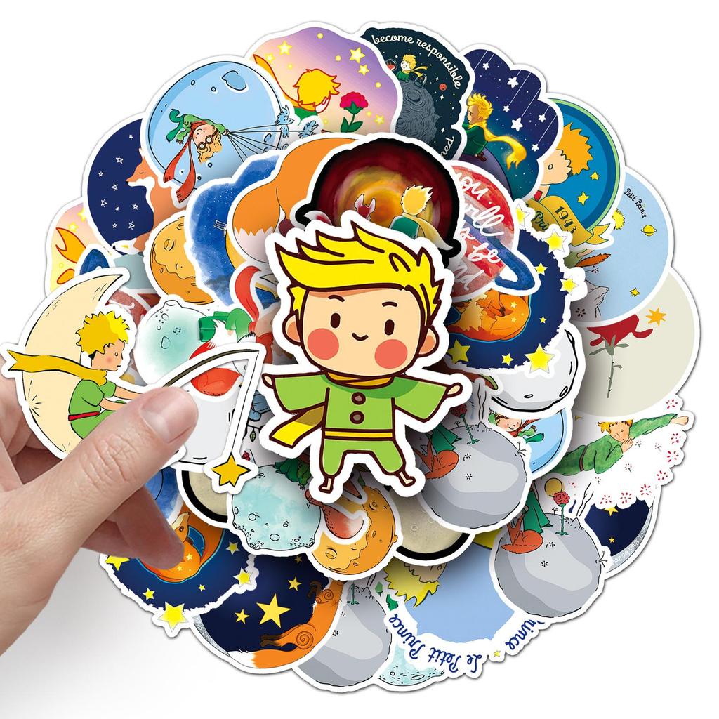 50 Little Prince Graffiti Stickers: Cartoon Decor for Notebooks, Phone Cases, Suitcases