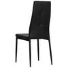 Vidaxl Dining Chairs, 4 Pcs, Black, Upholstered In Faux Leather