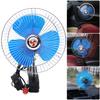 8 Inch Air Cooling Fan 12V/24V 15W Summer Cooling Fan Rotation Portable Electric Auto Fan Strong Wind Rotatable Clip Cooling Fan
