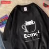 A Cup Of Kitten Is Equivalent To A Lattecotton Women TShirts Cartoons Prints Tops Soft ONeck Oversize T Shirt Summer Clothes