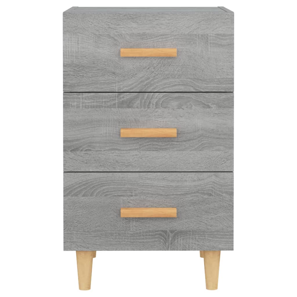 Nightstand Gray Sonoma 40 x 40 x 66 cm Engineered Wood