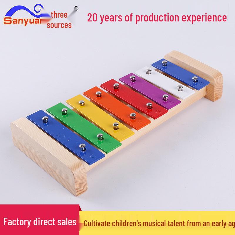 Glockenspiel de Alumínio Colorido de 15 Notas para Educação Infantil e Ensino Escolar