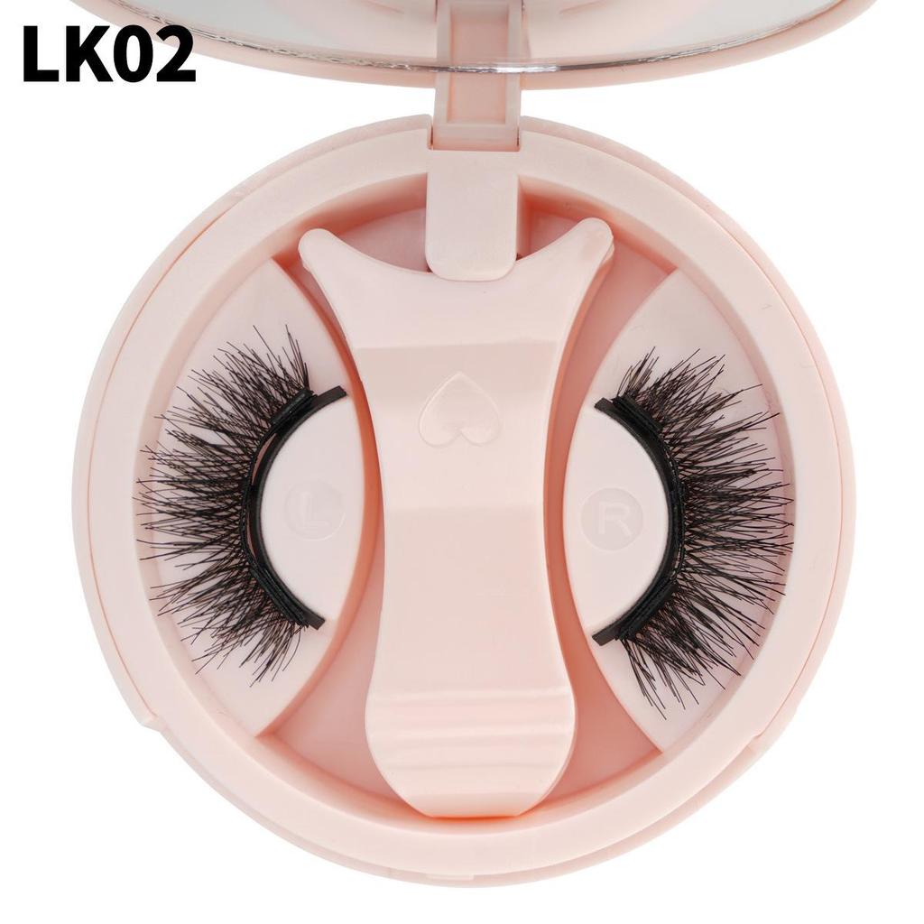 Magnetic Waterproof Reusable Thick Natural Eyelashes with Mirror