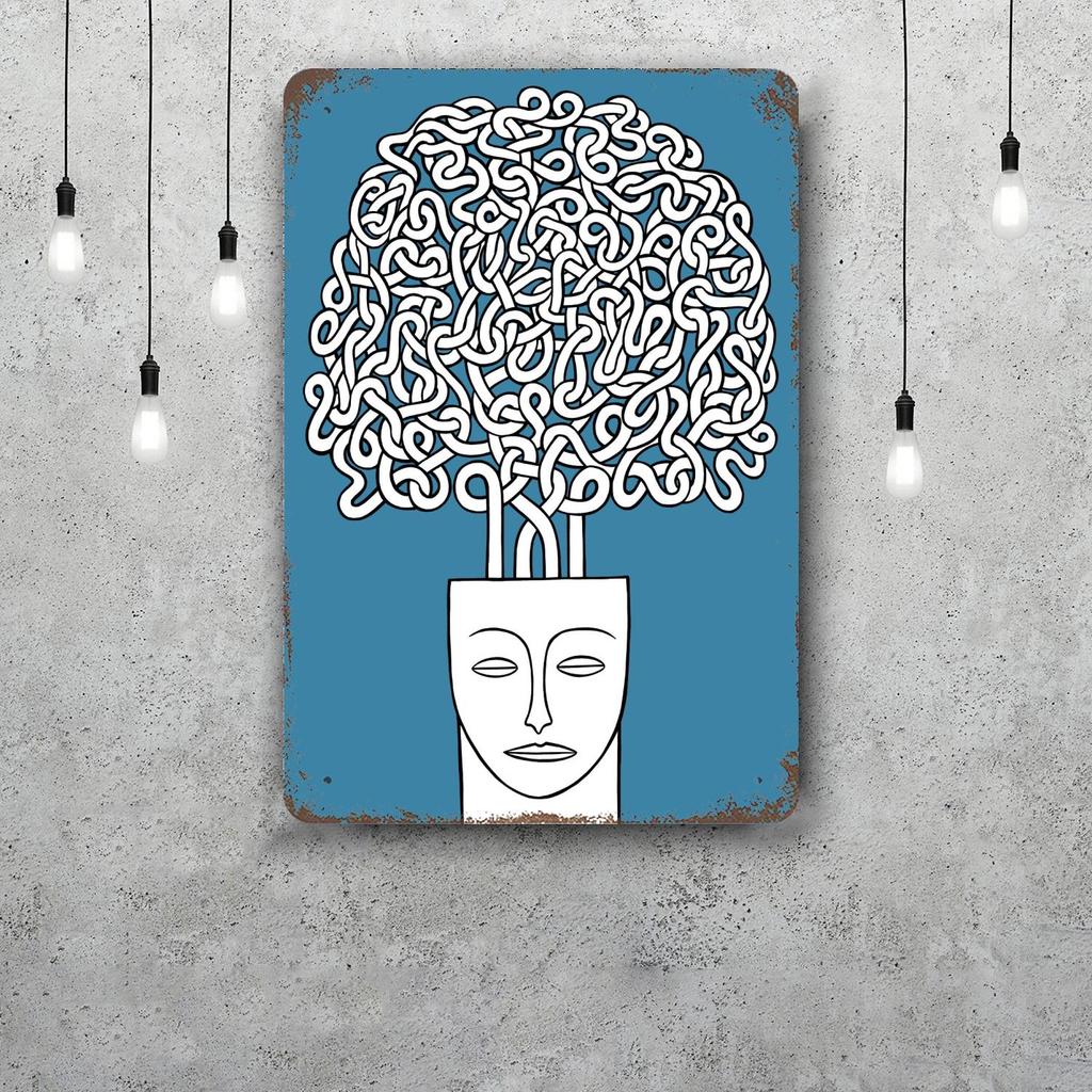 Brain Funny Bar Metal Sign Retro Plaque Vintage Sign Alcohol Drinker Pub Club Man Cave Kitchen Wall Decoration