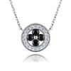 S925 Sterling Silver Necklace Niche Design Women's Jewelry Wholesale Round Four-leaf Clover Pendant Collarbone Chain