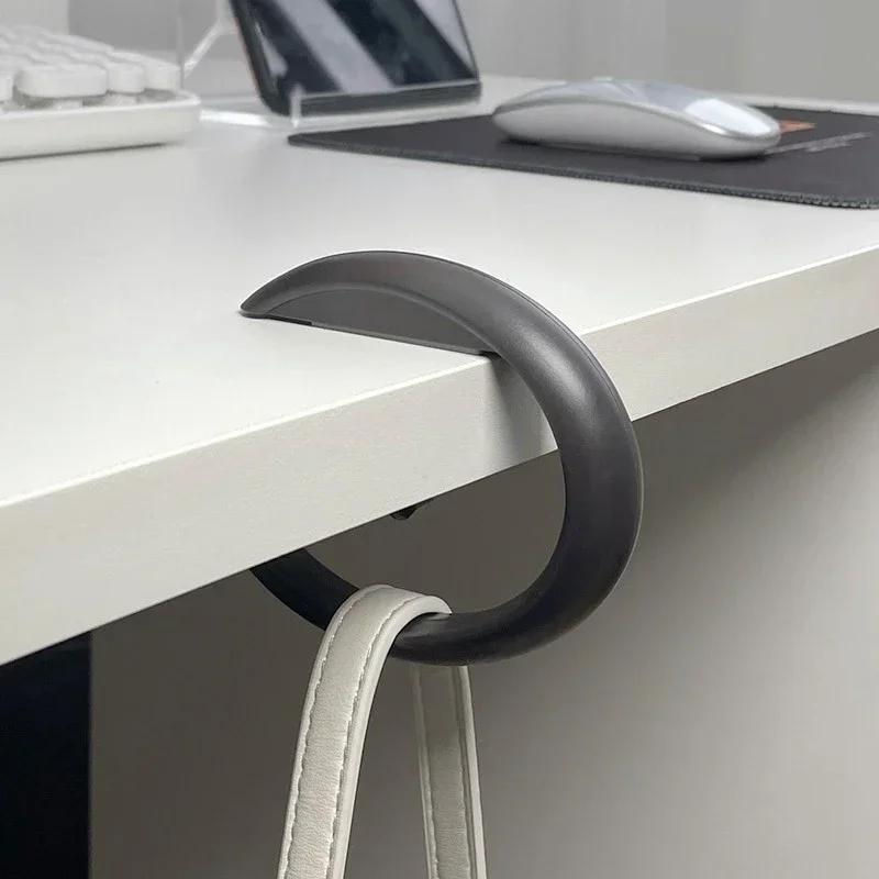 

Портативный крючок-вешалка для сумки, складные держатели, декор для стола и офиса, пластиковый боковой крючок для стола, держатель-крючок для организации дамской сумки и дорожной сумки чёрный