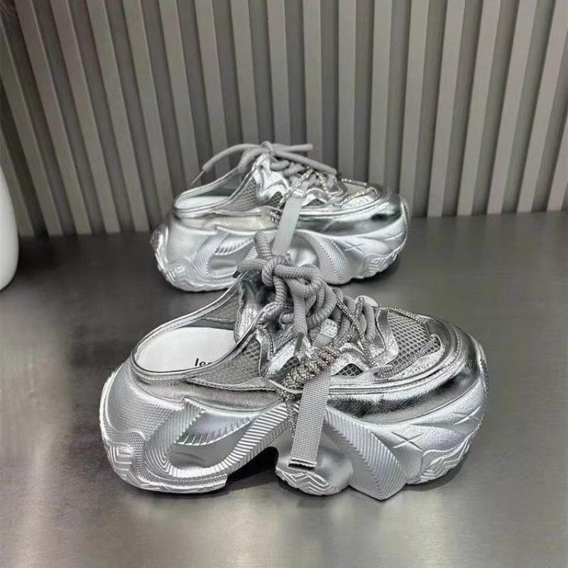 

Small man increases height, thick-soled bag head, half-drag women s lightweight rhinestone versatile dad shoes, sports shoes 34 plus purchase priority delivery