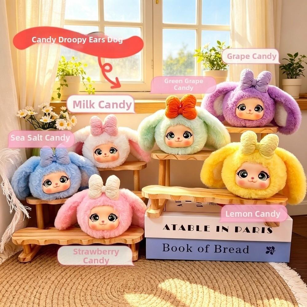 Bag Hanging Bunny Puppy Doll Pendant Big Ear Car Key Ring Rabbit Dog Plush Keychain  Backpack