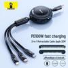 Baseus Bright Mirror Series 2 100W Retractable 3-in-1 Fast Charging Cable