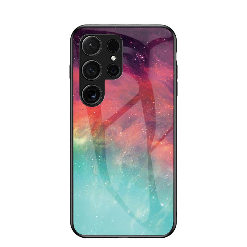 For Samsung Galaxy S24 Ultra S24 Plus S24 S23 Ultra S23 Plus S23 S22 Ultra S22 Plus S22 Starry Sky Pattern Glass Phone Case