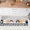 Adorable Cat-Themed Non-Slip Kitchen Mat for Kitchen, Bedroom, Bathroom, and Entryway Mat Playful Home Kitchen Decor Accessories
