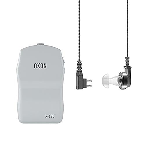 Shuonki X-136 Hearing Amplifier, Pocket-Sized, Ambidextrous, Noise-Suppressing, Lightweight, Compact, Portable, Wired, Battery-Operated, Includes 3 Ea