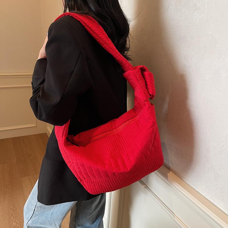 Pleated Hobo Bag Women's Large Capacity Lightweight Commuter Shoulder Bag Crossbody Bag