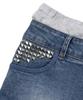 Gillaakaibeu Mehrlagige Taillen-Jeansröcke_Blau
