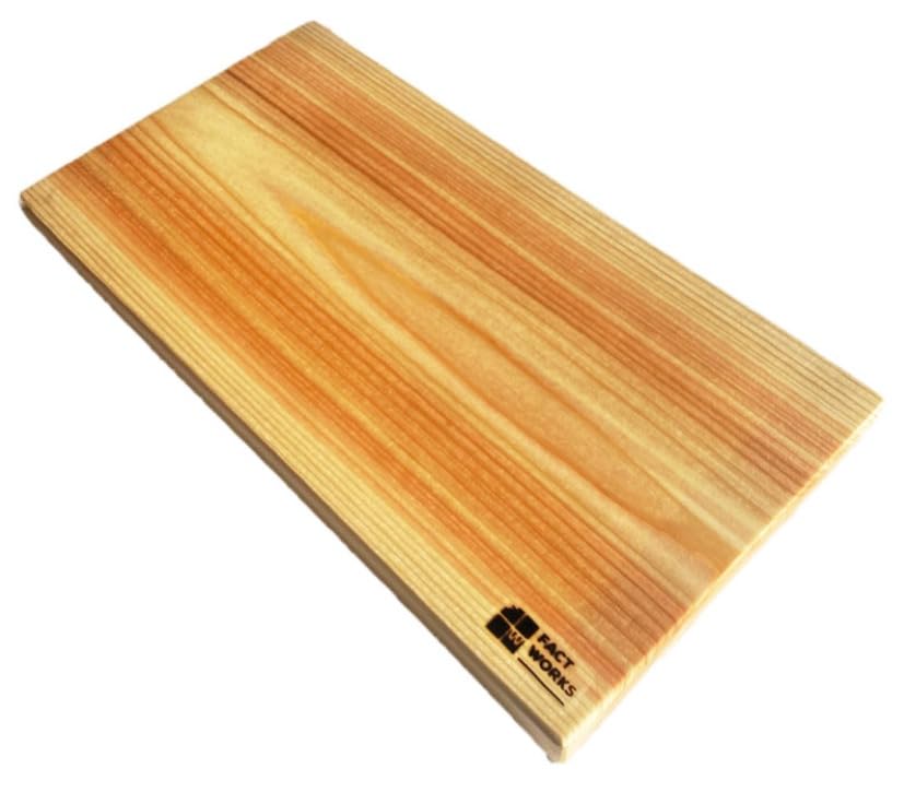 

FACT WORKS Hinoki Cutting Board, 21cm x 40cm x 3cm Thick, Made from Premium Japanese Cypress (Solid Plank) [Selectable Sizes] (40cm)