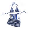 Nuovo Bikini Costume da Bagno Stile Europeo e Americano Donna Costume a Pezzi Separati Pantaloncini a Vita Alta Decorazione con Paillettes Stella Marina Vacanza Spiaggia Nuoto