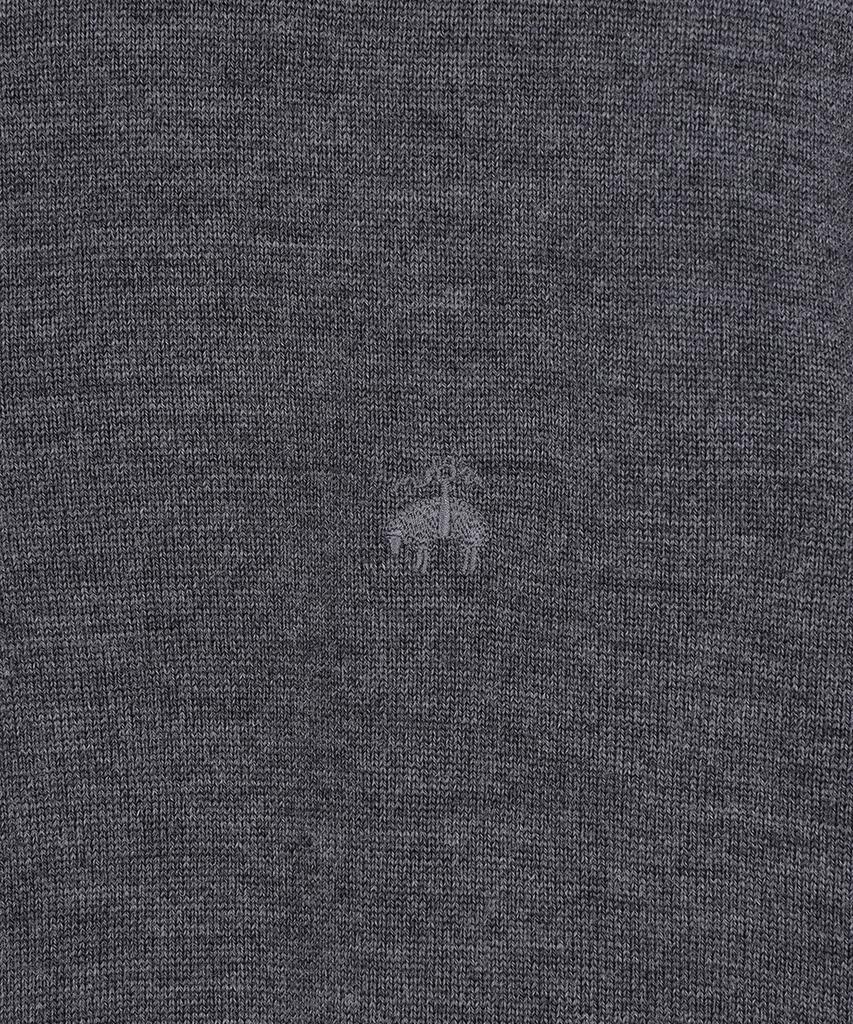 BROOKS BROTHERS Merino Wool Logo Polo Sweater (Charcoal) (Bbwtmnf301)