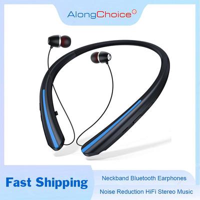 Boyun Bandı Kulaklık Kablosuz Bluetooth Gürültü Engelleme Kulaklık Kulak İçi Ayarlanabilir Kablolu Su Geçirmez Kulaklık Android IOS için