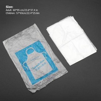 25 Pcs Disposable Apron Water Proof Oil Proof HDPE Apron for Kitchen Hot Pot Shop 60x95cm Adult