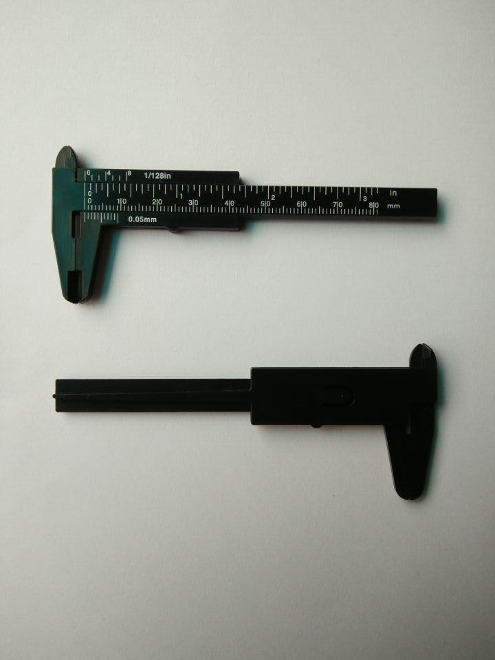 8cm Plastic Vernier Caliper for Jewelry, Buttons & Eyebrow Measurement