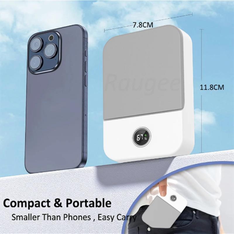 Portable Waist Fan Hanging Neck Fan Mini USB Rechargeable Portable Waist Clip Fan for Outdoor Sports Working Travel Small Fan