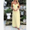 Sexy High Waist A-Linie Träger Damenkleid Dame Ärmellos Taillenbetont Plissiert Schlank Lang Vestidos 2026 Abendparty Straßenkleid