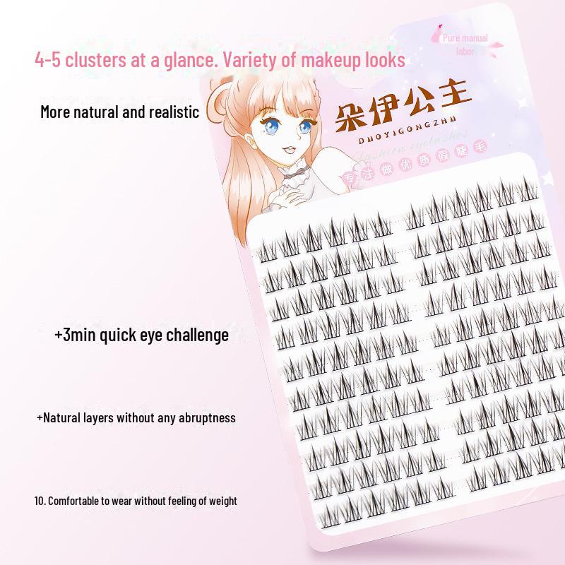 10-Pack Natural-Looking False Eyelashes: Sunflower Design, Easy-to-Apply, Super Thin Stem for Beginners.